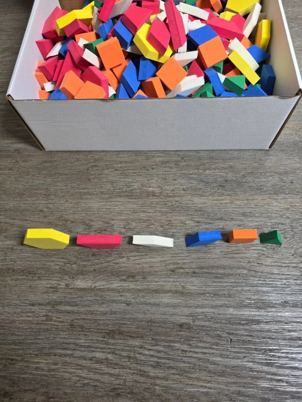 Set of Foam Pattern Blocks Educational Math Manipulatives Geometry 475+ Pieces